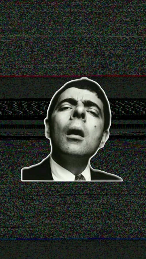 Rowan Atkinson Expressive Face T V Static Wallpaper