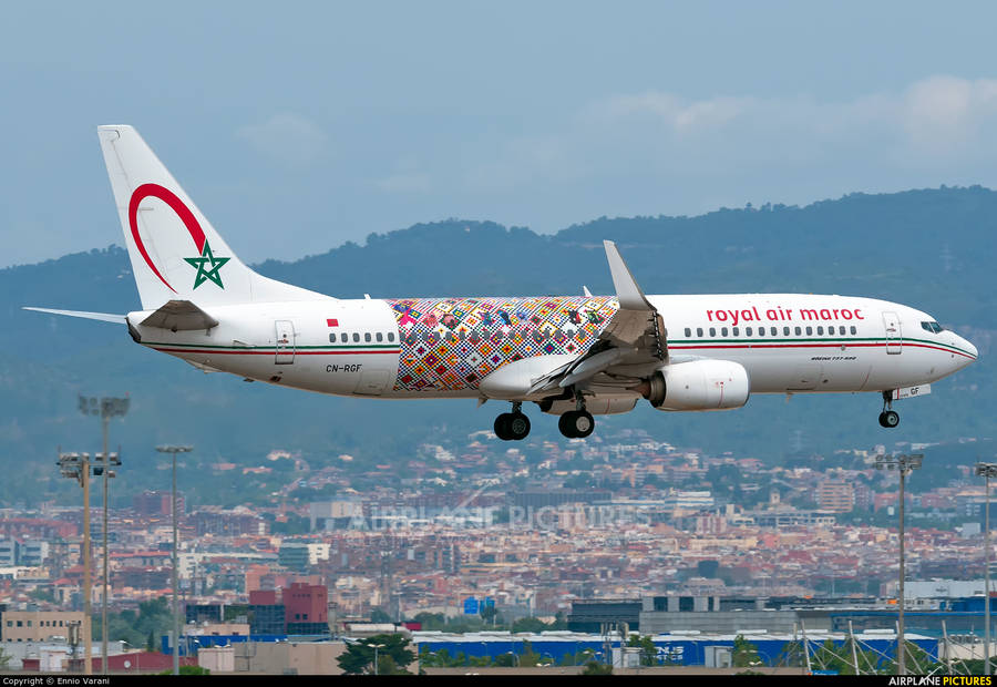 Royal Air Maroc Above The City Fleet Wallpaper