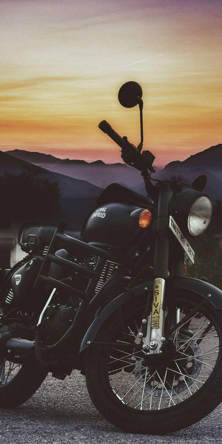 Royal Enfield Hd Sunset Wallpaper