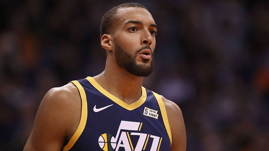 Rudy Gobert Blue Yellow Green Jersey Wallpaper