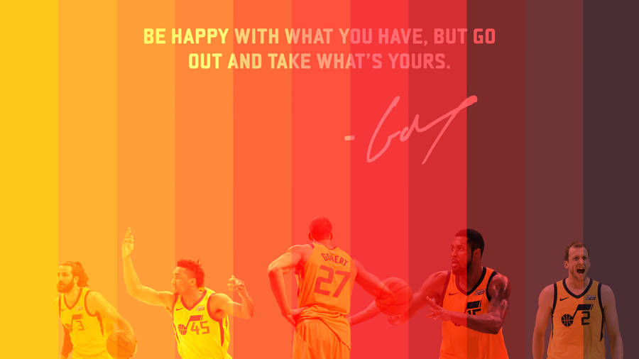 Rudy Gobert Colours Of Utah Wallpaper