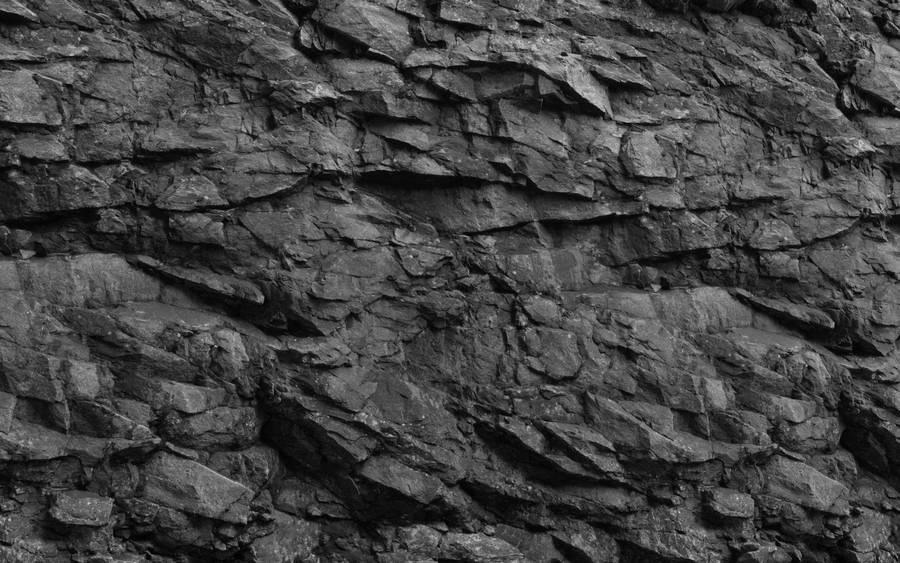 Rugged Dark Stone Wall Desktop Wallpaper