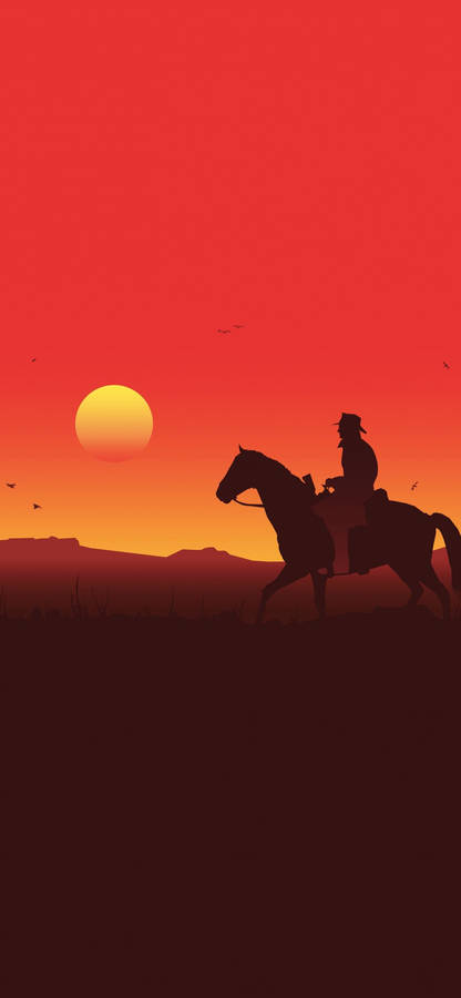 Running Horse Red Dead Redemption Ii Phone Wallpaper