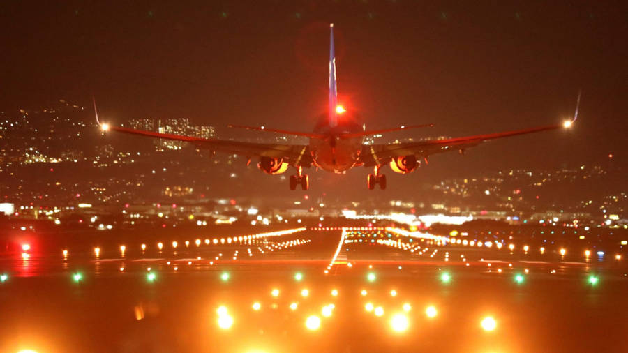 Runway Bright Night Wallpaper