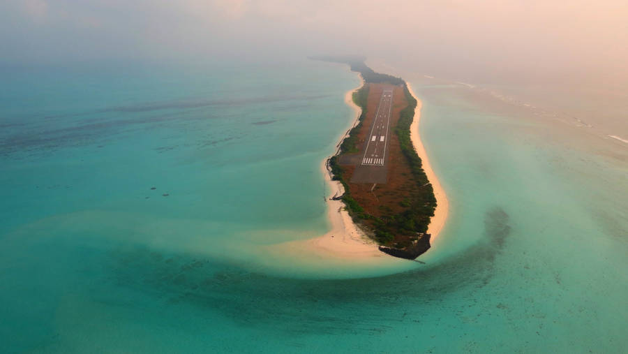 Runway In An Island Wallpaper