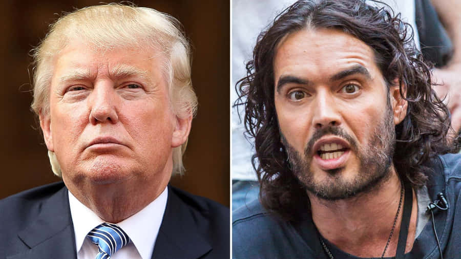 Russell Brand With Donald Trump Wallpaper