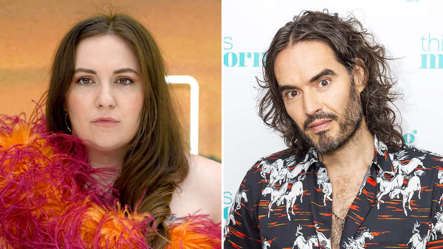 Russell Brand With Lena Dunham Wallpaper