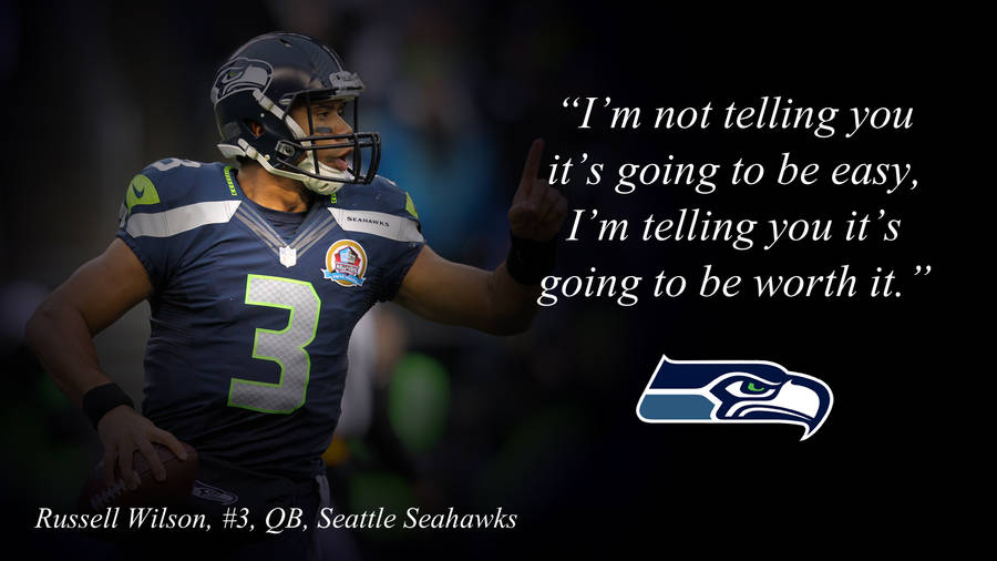 Russell Wilson Inspirational Quote Wallpaper