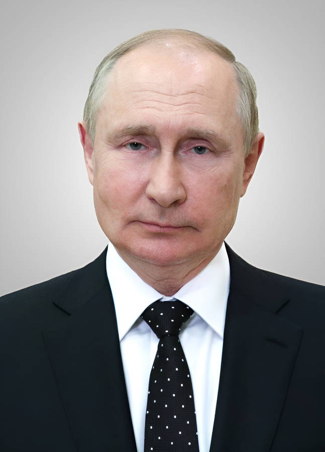 Russian President Vladimir Putin A Resolute Portrait Wallpaper 