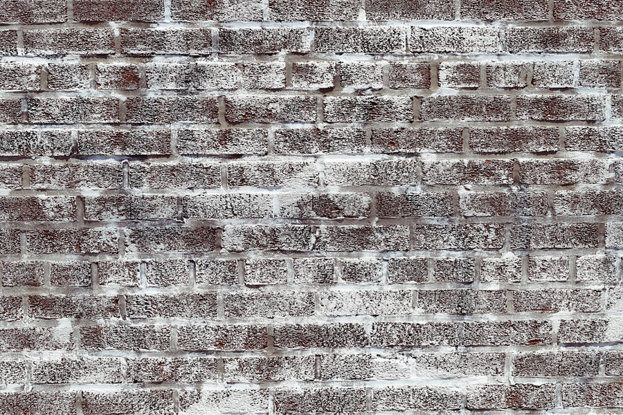 Rustic Lime Washed White Brick Wallpaper