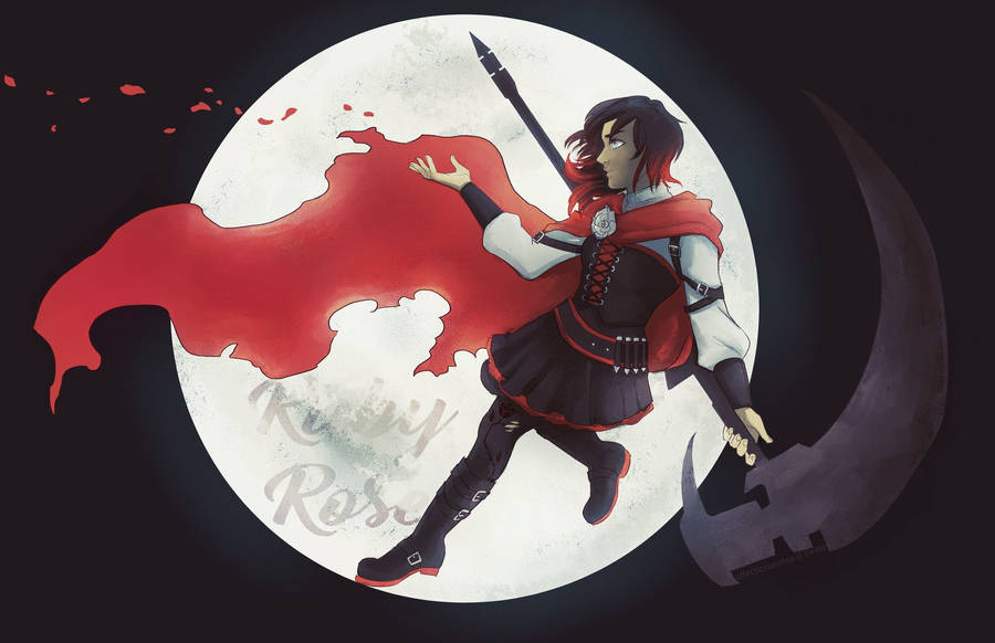 Rwby Ruby Rose Fan Art Wallpaper