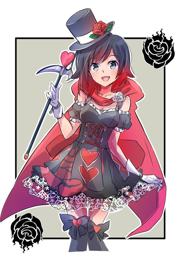 Rwby Ruby Rose Gothic Lolita Dress Wallpaper