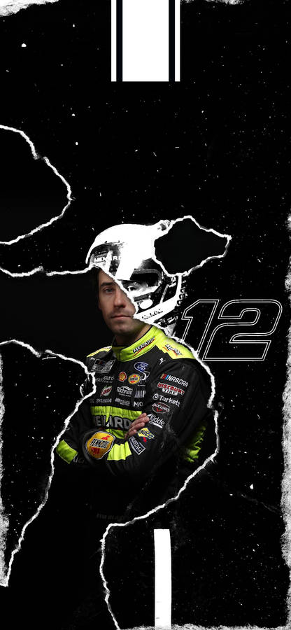 Ryan Blaney 12 Black White Wallpaper