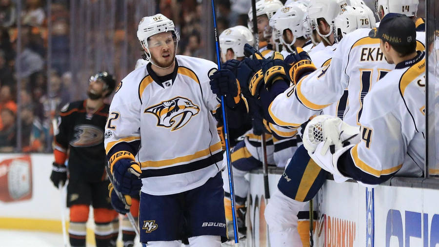 Ryan Johansen Nashville Predators Vs. Anaheim Ducks Wallpaper