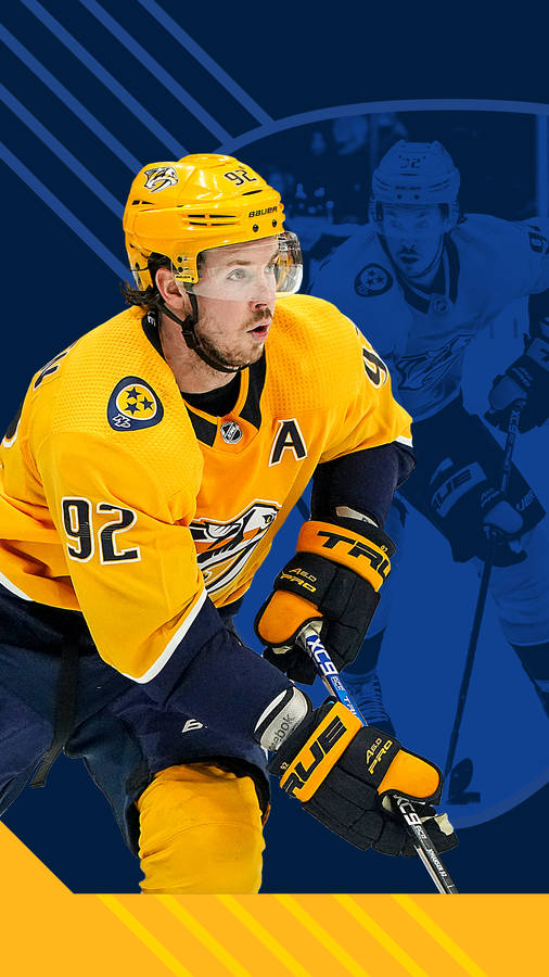 Ryan Johansen On The Ice Wallpaper