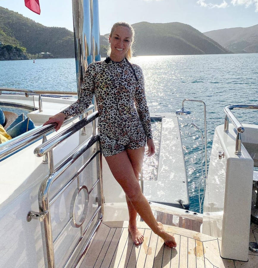 Sabine Lisicki On Yacht Wallpaper