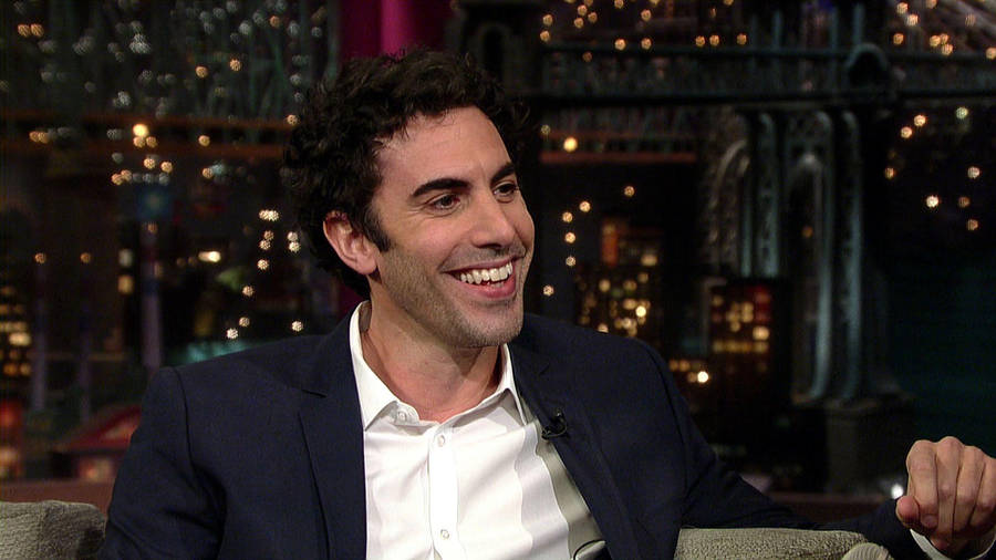 Sacha Baron Cohen On Late Show Wallpaper