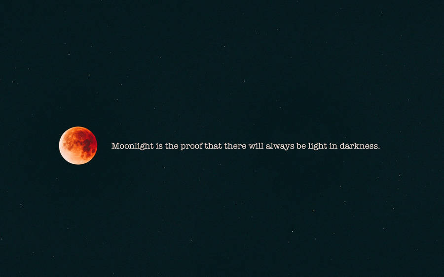 Sad Aesthetic Desktop Moonlight Quotes Wallpaper