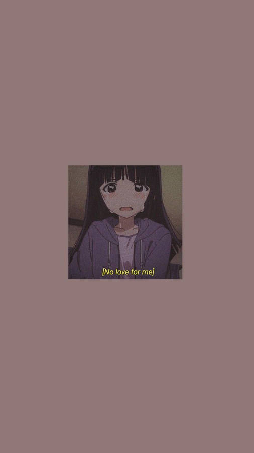 Sad Anime Cute Girl Aesthetic Wallpaper