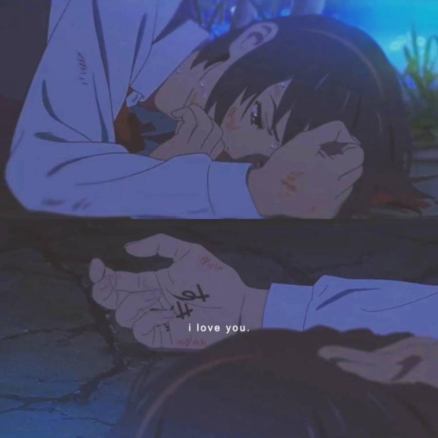 Sad Anime Mitsuha Miyamizu Aestheitc Wallpaper