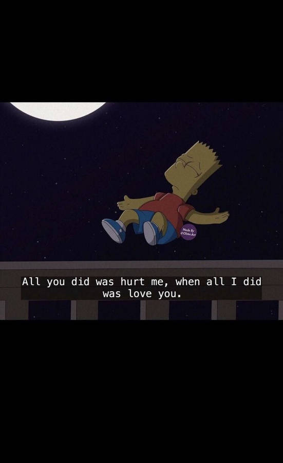 Sad Bart Simpsons Aesthetic Wallpaper