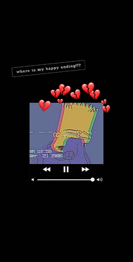 Sad Bart Simpsons Playlist Wallpaper