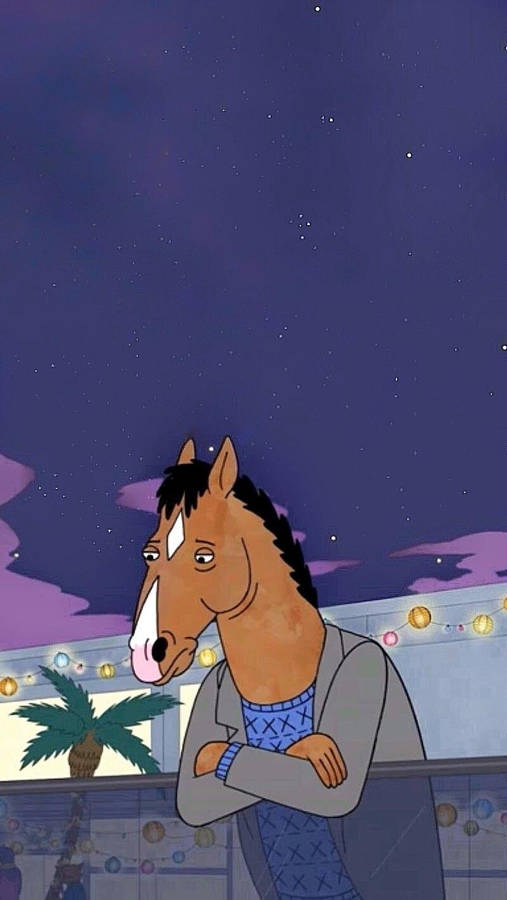 Sad Bojack Horseman In Christmas Wallpaper