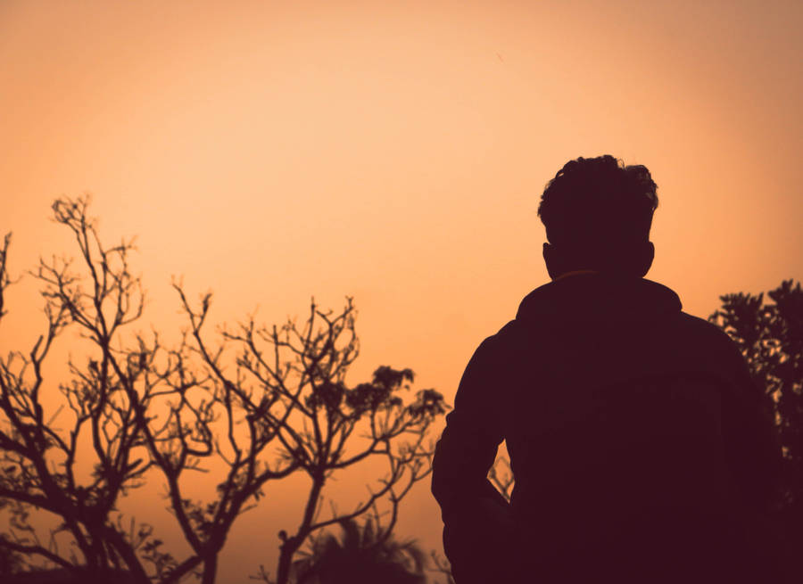 Sad Boy With Sepia Tone Wallpaper