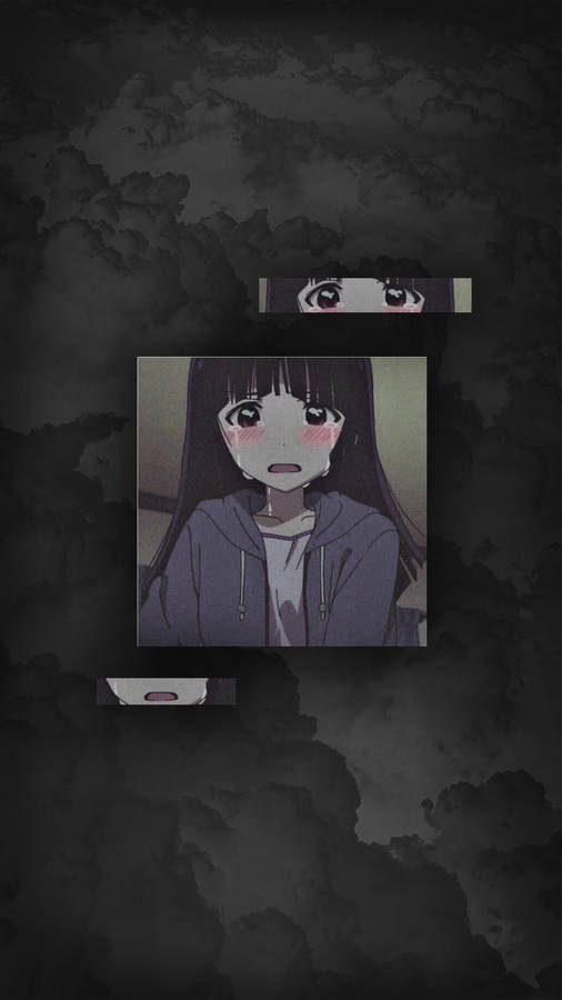 Sad Cartoon Crying Girl Wallpaper