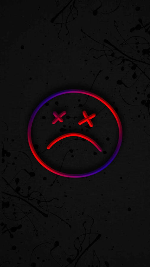 Sad Emoji Face Iphone Wallpaper