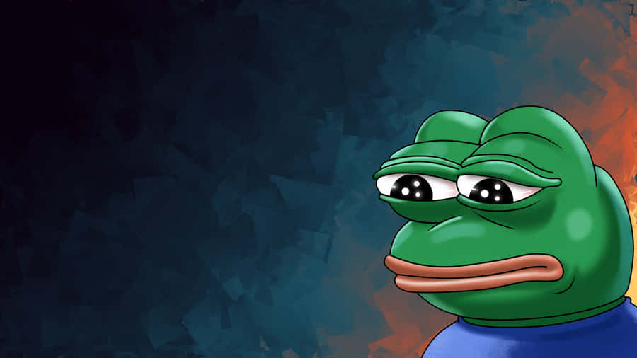 Sad_ Frog_ Meme_ Against_ Blue_ Background.jpg Wallpaper