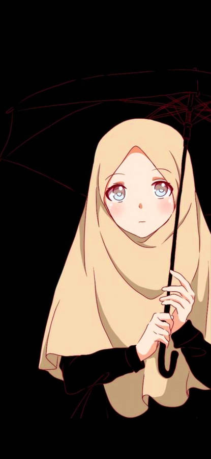 Sad Hijab Cartoon Wallpaper