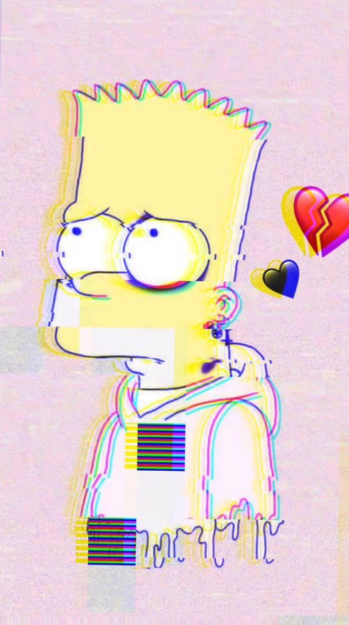 Sad Simpsons Melting Bart Wallpaper