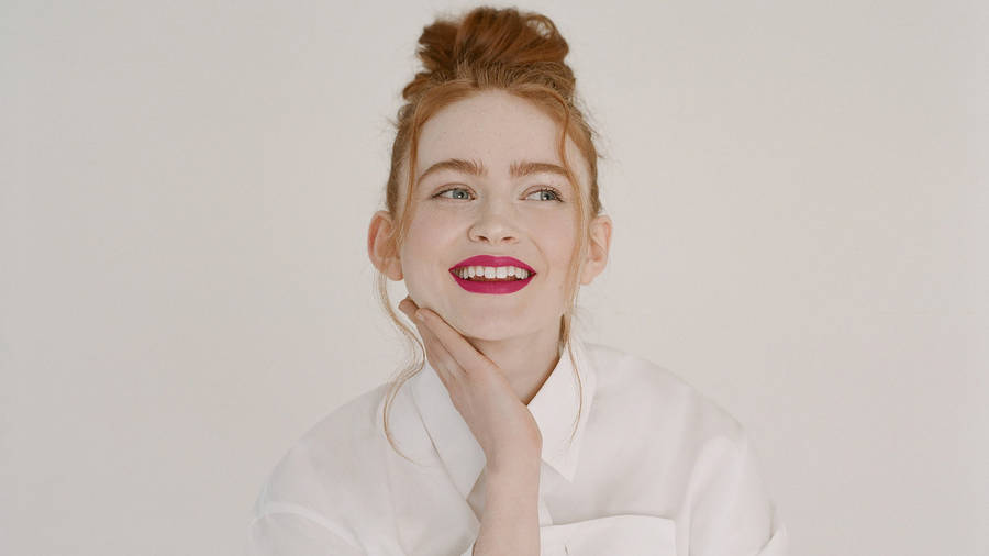 Sadie Sink In White Wallpaper