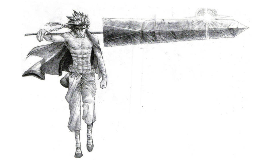 Sagara Sanosuke Anime Drawing Wallpaper