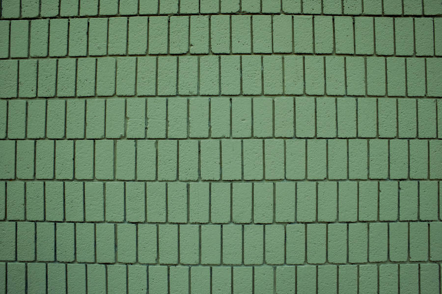 Sage Green Brick Wall Wallpaper