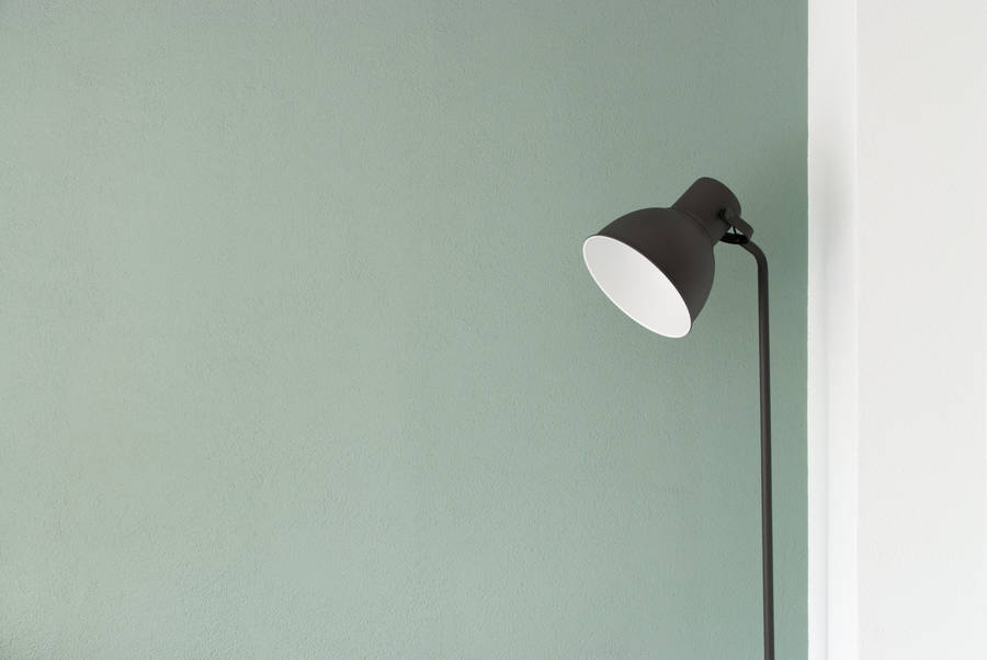 Sage Green Wall And Lamp Wallpaper