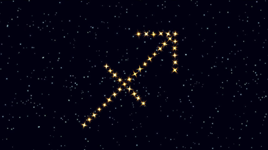 Sagittarius Zodiac Arrow Star Symbol Wallpaper