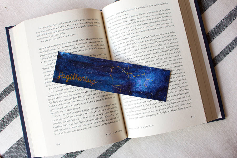 Sagittarius Zodiac Blue Bookmark Wallpaper