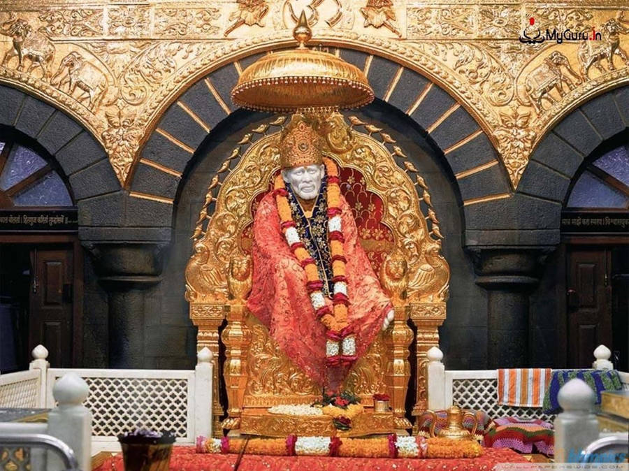 Sai Baba On The Mosque In Shirdi 4k Wallpaper