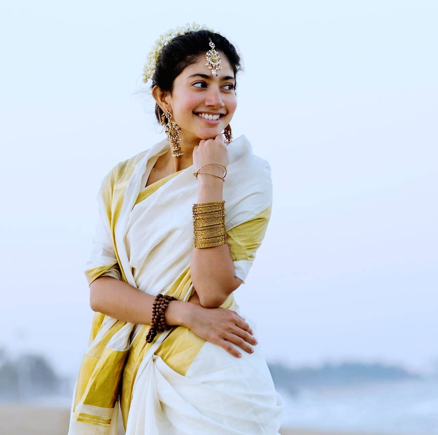 Sai Pallavi Posing Gracefully Wallpaper