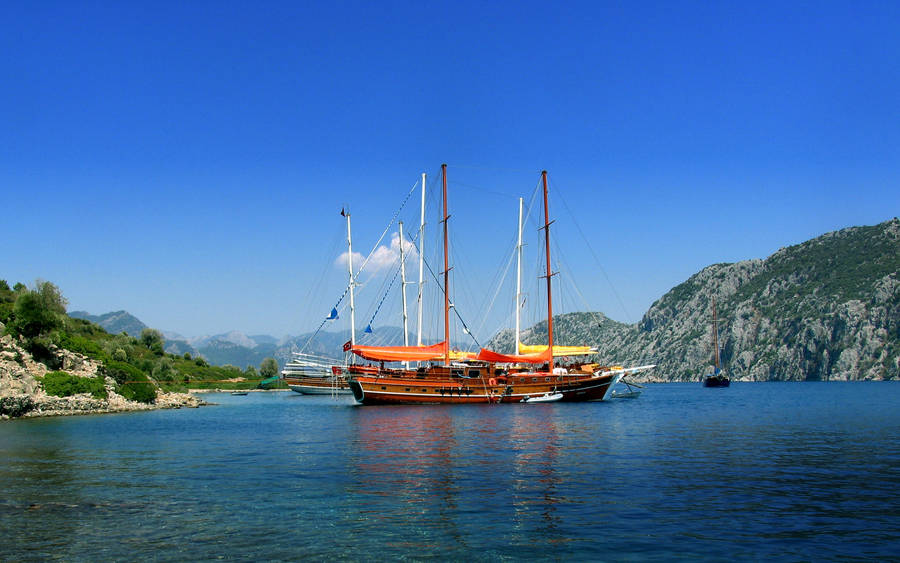 Sailing On Turkish Riviera Wallpaper