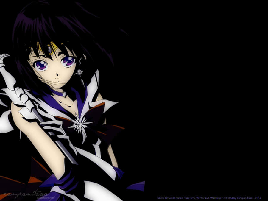 Sailor Saturn Standing Guard Wallpaper