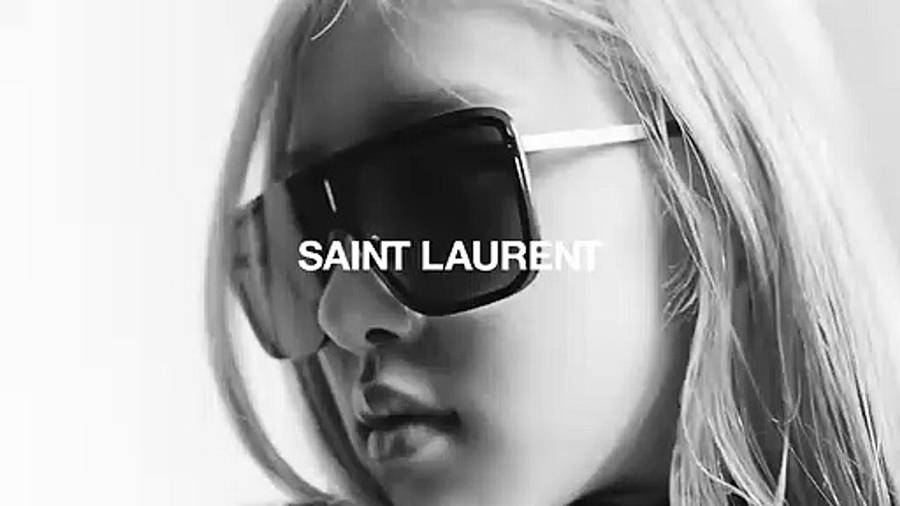 Saint Laurent Rose Black Pink Eyewear Wallpaper