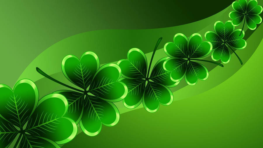 Saint Patrick’s Day Clover Wave Wallpaper