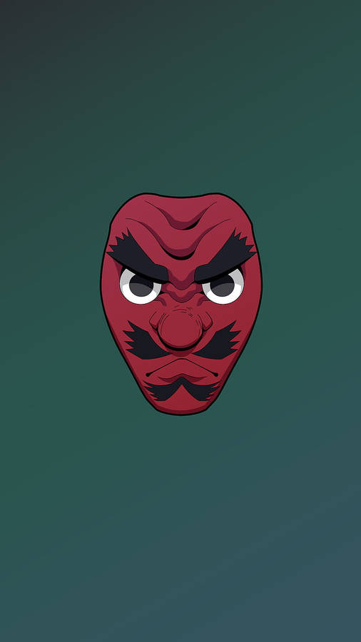 Sakonji Deep Red Demon Slayer Mask Wallpaper