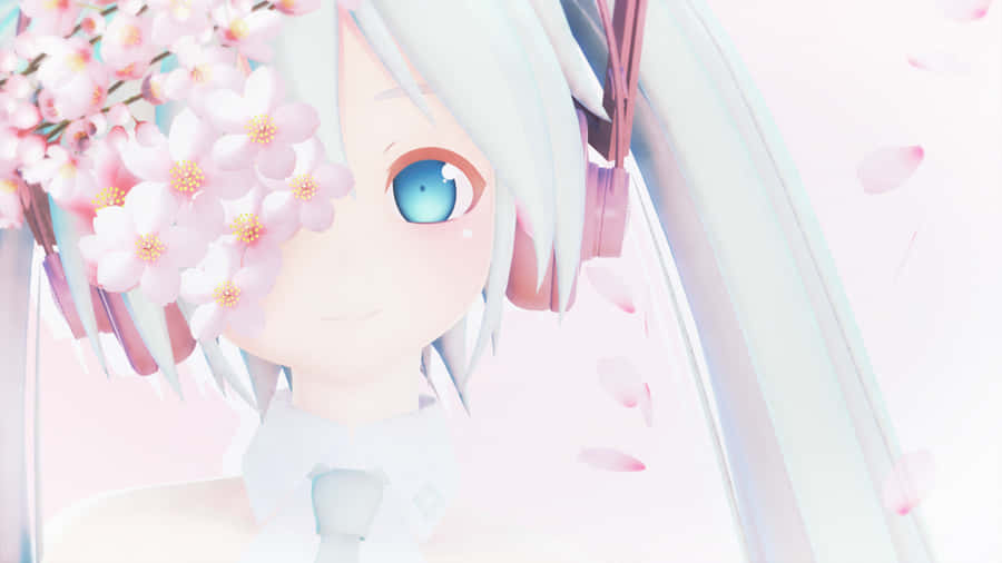 Sakura Miku - A Beautiful Recreation Of A Beloved Virtual Idol Wallpaper