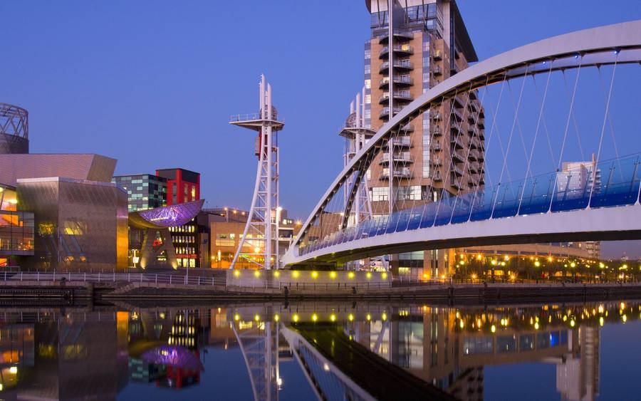 Salford Quays Bridge England Wallpaper