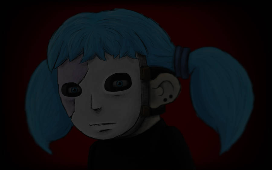 Sally Face In A Dark Room Wallpaper