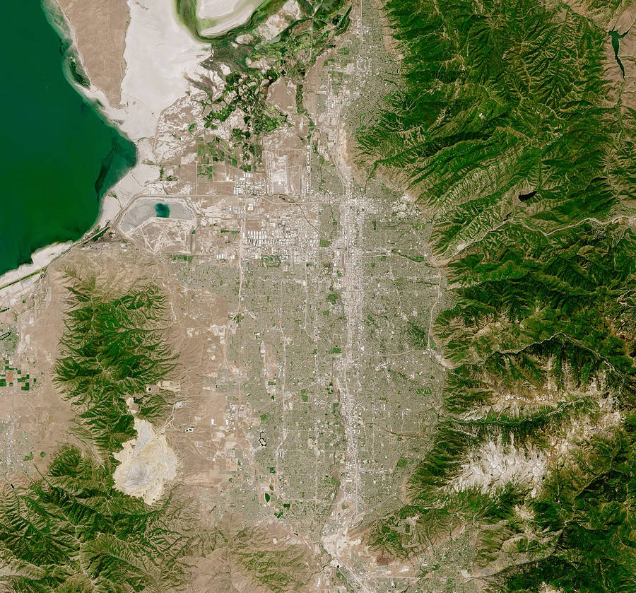 Salt Lake City Aerial Shot Wallpaper